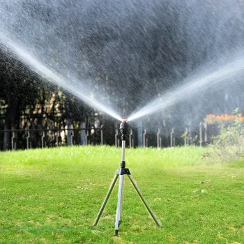 360-Grad Garten Automatische Rotierenden Sprinkler Edelstahl Stativ Set Bewässerung Stehen Wasser Jet Garten