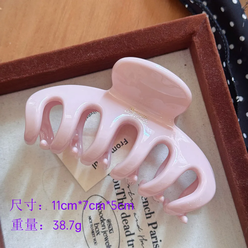Koreanische große Acryl Dragon Bone Shark Haarspange – Bild 5