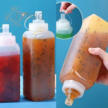 Heißer Große Mund 600/800/1000ML Squeeze Sauce Flasche Würze Spender Staubdicht Küche Gewürz Salat Sauce