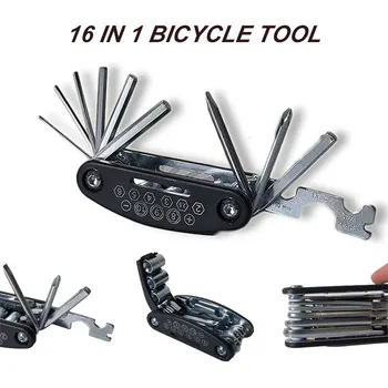 16-in-1 Mountainbike Tragbare Steckdose Mehrzweckschlüssel Fahrrad Multi Tool Schraubendreher Motorrad Fahrrad