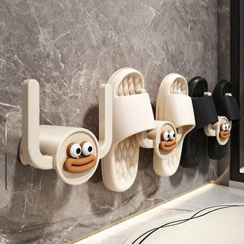 Cartoon Hausschuhe Haken Badezimmer Slipper Rack Dusche Lagerung Organizer Schuhhalter Entwässerung Ständer