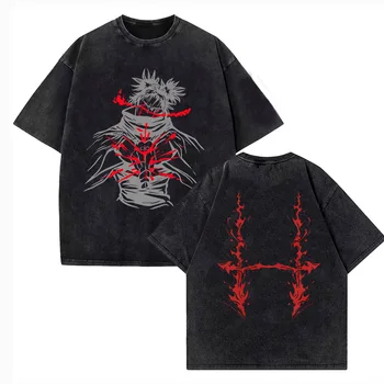 Vintage Gewaschen Jujutsu Kaisen CHOSO T Hemd Frauen Männer Anime Baumwolle T Shirt Sommer Harajuku Straße