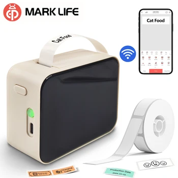 Marklife P15 Mini Tragbarer Etikettendrucker Intelligenter Taschendrucker Thermischer Klebeetiketten-Drucker