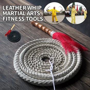 Kampfsport Leder Peitsche 1/1,5/2M Shepherd Peitsche Outdoor Fitness Werkzeuge Erwachsene Körperliche Bewegung