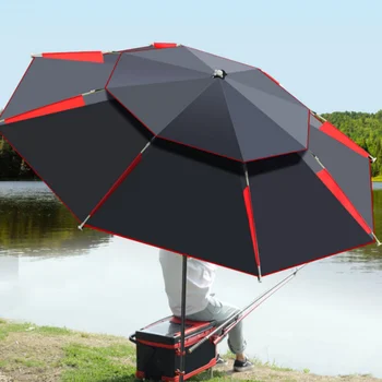 Angeln Sonnenschirm 360-Grad Einstellbar Anti-UV Regendicht Camping Sonnenschirm Tragbare Große Outdoor