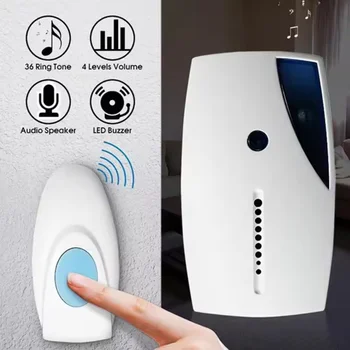 Drahtlose Türklingel, Willkommensglocke, intelligenter Türklingelalarm für zu Hause, 36 Songs, intelligente