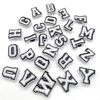 Buchstaben-Schuhanhänger, Dekorationen für Crocs, 1 Stück, Alphabet-Pins, Jungen, Mädchen, Kinder, Jeans