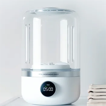 Kabellose Waschmaschine, tragbarer Unterwäsche-Reiniger, 1L Mini-Sockenwaschmaschine, entwässerbarer
