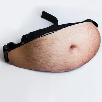 Trendige fleischfarbene kreative Bierbauchtasche, lustige Pop-Dad-Bod-Geldgürteltasche