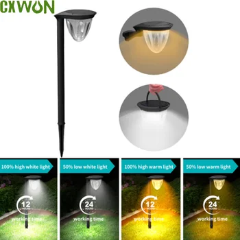 Solarleuchten für den Außenbereich, wasserdicht, für den Garten, 3-in-1, solarbetriebene LED-Lampe, dekorative