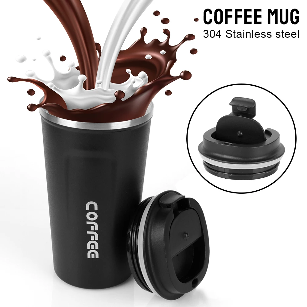 Doppelte Edelstahl-Auto-Thermosbecher, Kaffeebecher – Bild 3