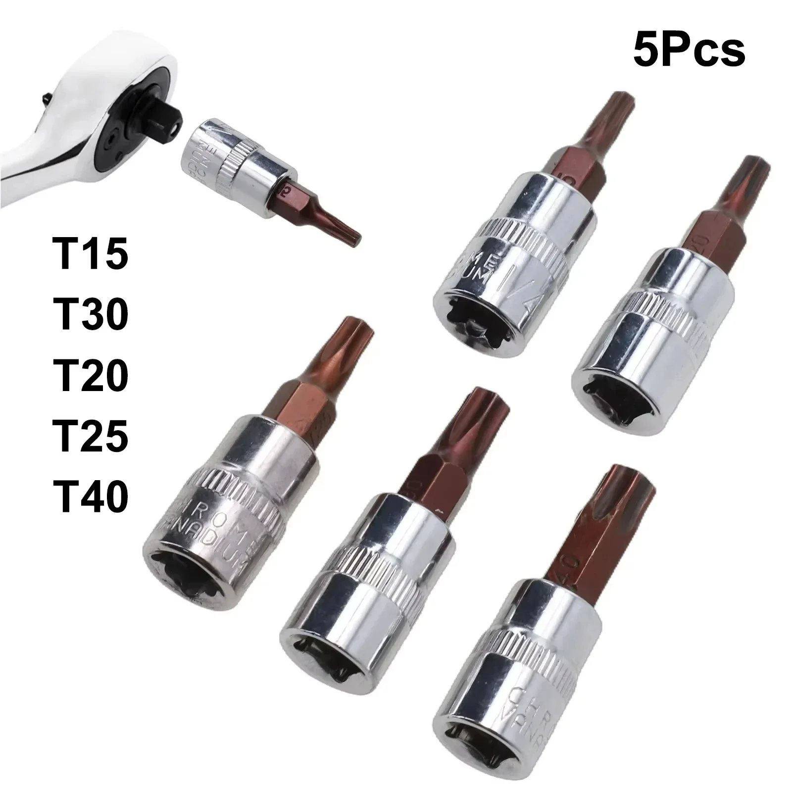 5 Stück Torx-Schraubendreher-Bits 1/4 Zoll Antrieb – Bild 4