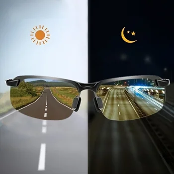 Polarisierte Modebrille mit visuellen Tages- und Nachtfunktionen, kratzfest, UV-Schutz
