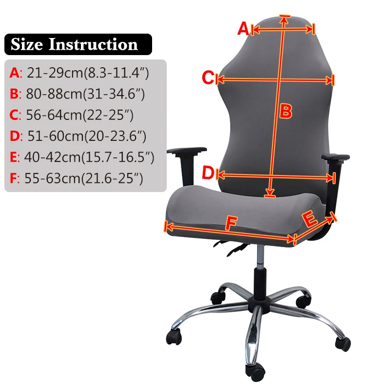 4 teile/satz Elastische Jacquard Gaming Stuhl Abdeckung – Bild 2