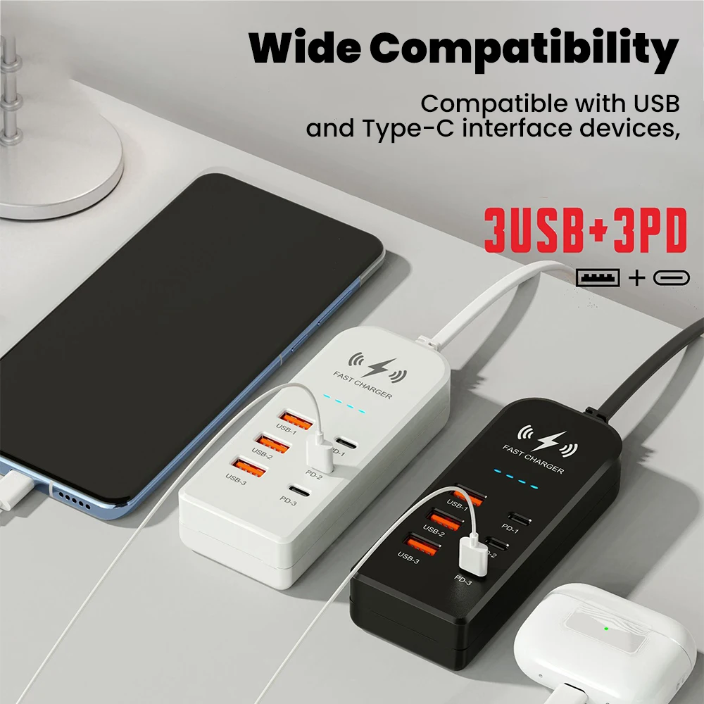 Steckdosenleiste mit 3 USB und 3 USB-C, Schnellladen – Bild 3