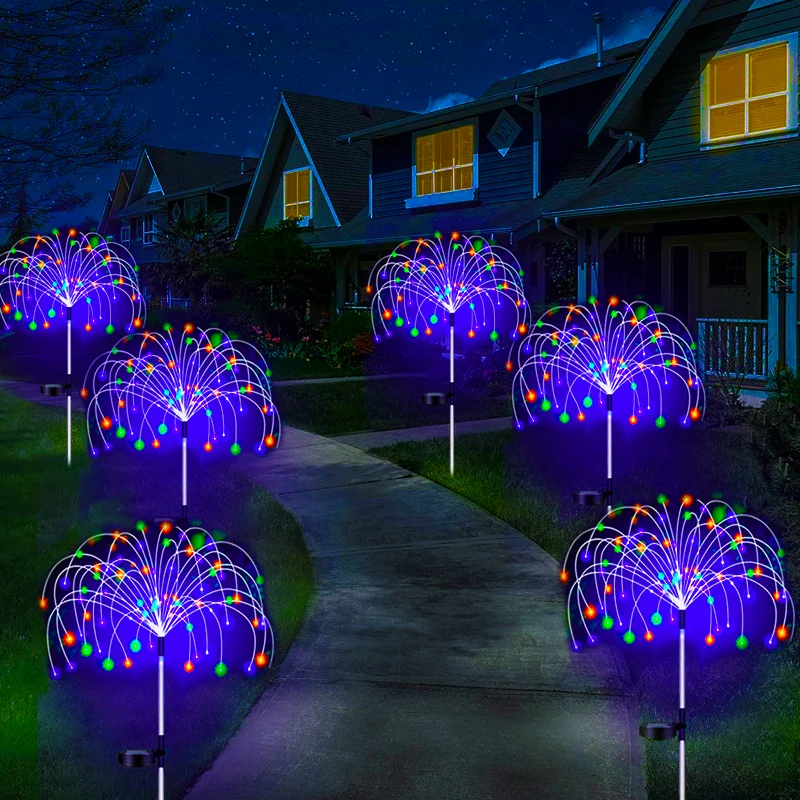 LED Solar Feuerwerk Lampe Outdoor Garten Dekor Pathway – Bild 5