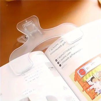 Praktischer Notizhalter für Buchhandlungen - Transparenter Kunststoff-Buchclip, Einfache Lesehilfe, Fester