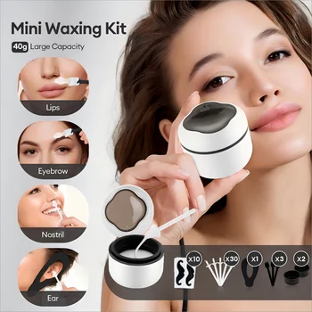 Mini Wachs Heizung Maschine 40g Silikon Schüssel Wachs Wärmer Nase Ohr Haar Entfernung Wachsen Kit Wachs Bean