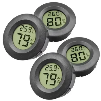 Rundes digitales LCD-Thermometer für Auto, Innenraum, Zigarre, Weinschrank, digitales Temperatur