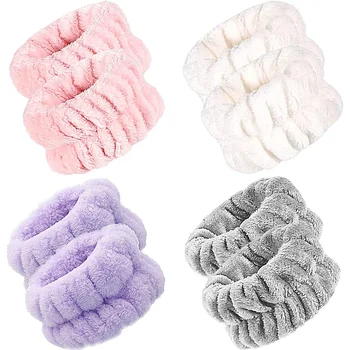 Mikrofaser-Handgelenk-Waschband, Handgelenk-Waschtuchband, Scrunchies zum Gesichtwaschen, saugfähiges
