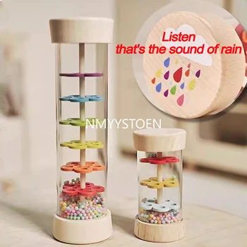 Baby Holz Regen Sound Rohr Simulation Regen Sound Holz Spielzeug Geschenk Sanduhr Spaß Musik Shaker Frühe