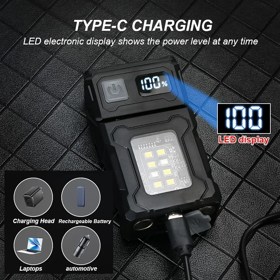 Mini-LED-Taschenlampe mit Magnet, USB-aufladbar – Bild 5