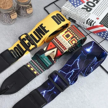 Premium-Gitarren gurt aus Holzmaserung leder-passend für klassische, E-und Bassgitarren-verstellbar