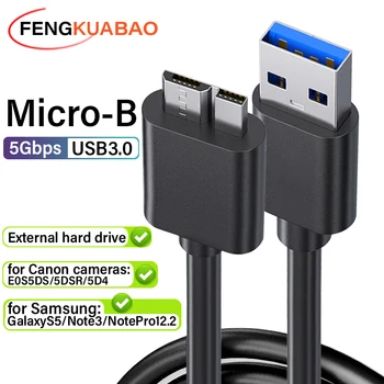 Micro USB 3.0 Kabel Externe Festplatte USB3.0 Typ A auf Micro B für Samsung S5 Note3 Canon Kamera Toshiba HDD