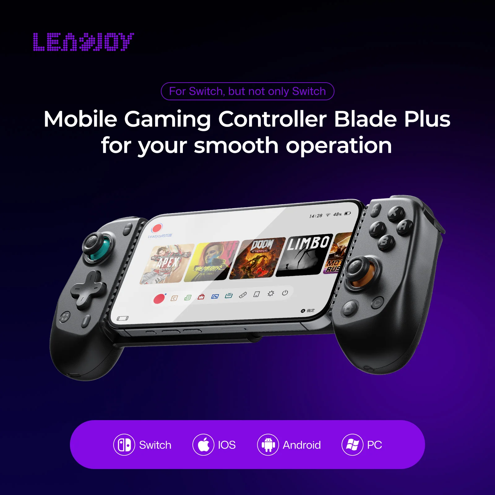 Das kabellose Gamepad LEADJOY Blade Plus unterstützt Switch 1
