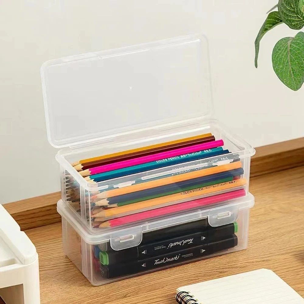 1/2/3/4 Stück durchsichtige Bleistiftbox mit großer – Bild 6