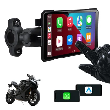 5" Smart-Motorrad-Display, kabelloses CarPlay & Android Auto, Navigation-Unterstützung, Siri & Google