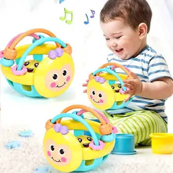 10cm Baby Spielzeug Fang Ball biegsame Baby Walker Rasseln entwickeln Intelligenz Ball 0-12 Monate Kunststoff