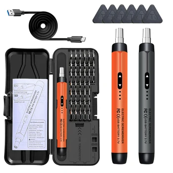 Elektroschrauber-Set, Präzisions-Elektrowerkzeug-Set, wiederaufladbar, kabellos, Mini-Klein-Bits für die