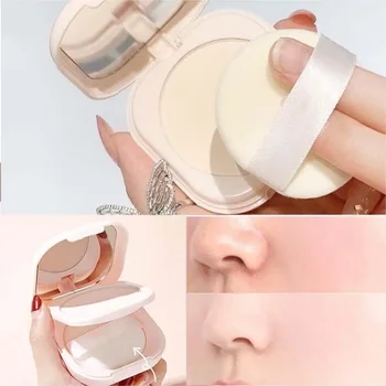 Setting Powder Oil Control Makeup Setting Aufhellender Hautton Setting Powder mit Spiegel Kompaktes tragbares