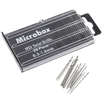 Bohrer für Präzisionshandwerk, Schmuck, Uhrenreparatur, Modellbau, Hobby, Arbeit, Elektronik, 0,3 (20 Stück)