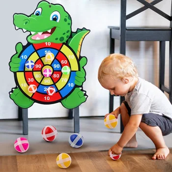 Lernspiele Dartscheibe Babyspielzeug Stickey Ball Dart Indoor Sports Kind Montessori Spiele für Kinder von 3