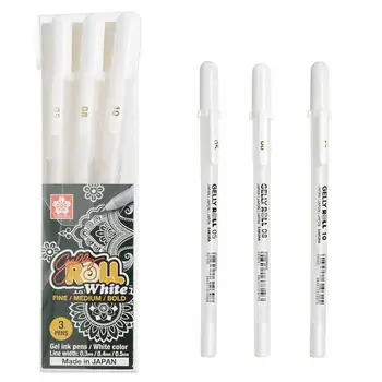 SAKURA Gelly Roll Gel-Stifte, Highlight-Marker für Journaling, Kunst, Zeichnen, klassische weiße Tinte