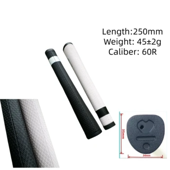 Golf Putter Griff 2 ° Offset-Loch-Design Klassisches Schwarz-Weiß-Farbdesign Wabenförmige Rutschfeste Textur