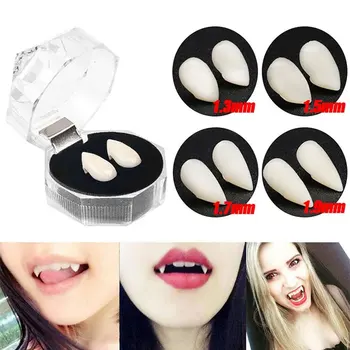 5Pairs Halloween Vampir Zähne Fangs Zahnersatz Prop Party Kostüm DIY Cosplay Requisiten Dekor Falsche Zähne