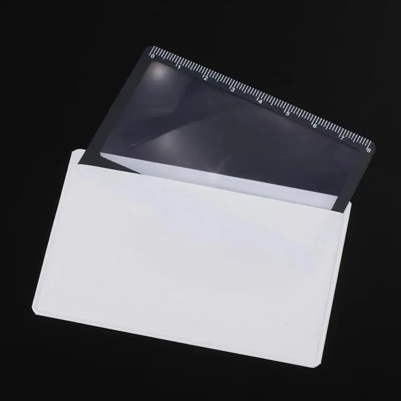 Brieftasche Lupe Karte 3X Mini Lupe Lineal Tasche Lupe zum – Bild 4
