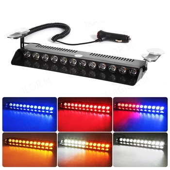 12 LED Auto Strobe Licht Flash Warnung Signal Leuchtfeuer Polizei Feuerwehrmann Notfall Windschutzscheibe