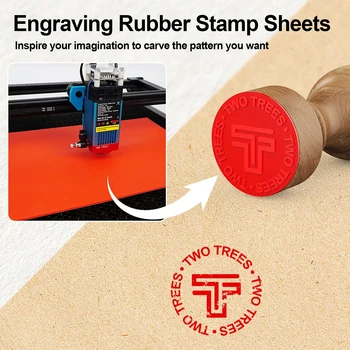 A4/A5 Stempelblatt für Laserschneider und Graviermaschine Orange Grau Gummiplatte Lasergravurmaterial DIY
