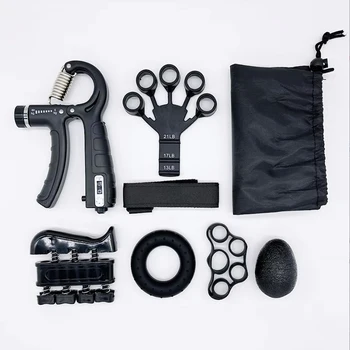 Verstellbares Griffkrafttrainer-Set, Handtrainingsgerät, Griffring für Fingerübungen, Umfassendes Fitness-Kit