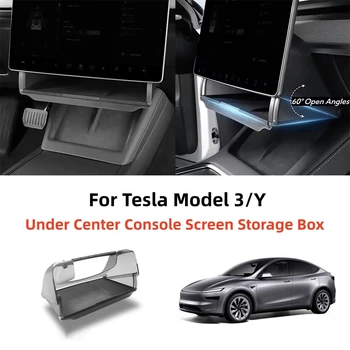 Aufbewahrungsbox unter der Mittelkonsole für Tesla Model 3/Y 2019-2023, versteckte, faltbare