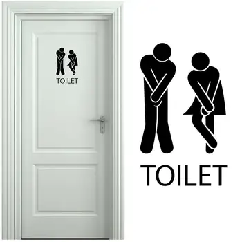 Kreative Lustige Wc Wand/Tür Aufkleber Badezimmer Dekoration Wasserdicht Aufkleber Vinyl Tapete Poster