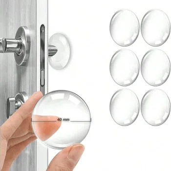 Türknauf, Wandschutz, transparenter Türstopper aus weichem Gummi, Türgriff, Stoßstange, Stummschaltung
