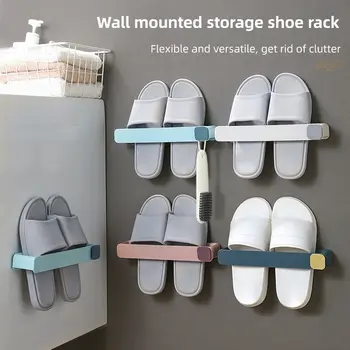 Badezimmer Pantoffel regal kein Stanz wand montiertes einteiliges Schuh regal platzsparendes Regal Badezimmer