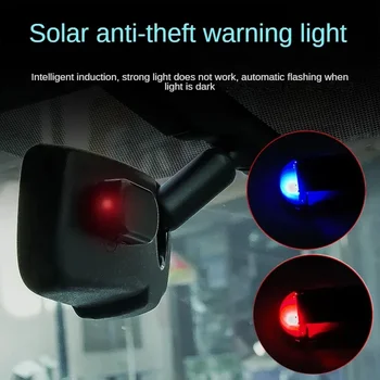 Solar betriebenes Auto gefälschte Sicherheit Licht blau/rotes Licht simuliert Dummy-Alarm führte gefälschte