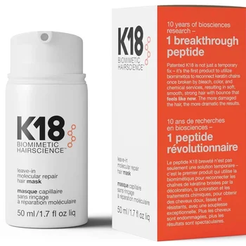 K18 Leave-In Molecular Repair Haarmaske, Tiefenpflege, Keratin-Behandlung, weiches Haar, glättend, gesunde