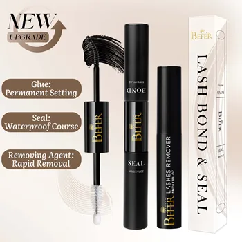 BEFER Kleber für Wimpern, 2-in-1-Wimpernbindung und Dichtung, Wimpernkleber + Wimpernentferner, wasserfester
